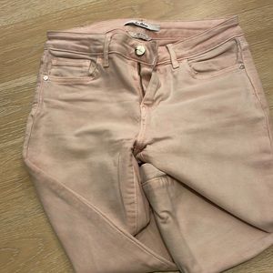 Sam Edelman mid rise skinny ankle pink corduroy